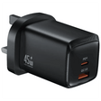 Green Lion G - Charge Series Dual Port Wall Charger 45W UK Plug with 1m USB - C to USB - C Cable, QC3.0 18W - Black - Al Kabayel Discount CentreGreen Lion G - Charge Series Dual Port Wall Charger 45W UK Plug with 1m USB - C to USB - C Cable, QC3.0 18W - BlackCords & AdaptersGREEN LIONAl Kabayel Discount Centre