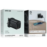 Green Lion G - Charge Series Dual Port Wall Charger 45W UK Plug with 1m USB - C to USB - C Cable, QC3.0 18W - Black - Al Kabayel Discount CentreGreen Lion G - Charge Series Dual Port Wall Charger 45W UK Plug with 1m USB - C to USB - C Cable, QC3.0 18W - BlackCords & AdaptersGREEN LIONAl Kabayel Discount Centre