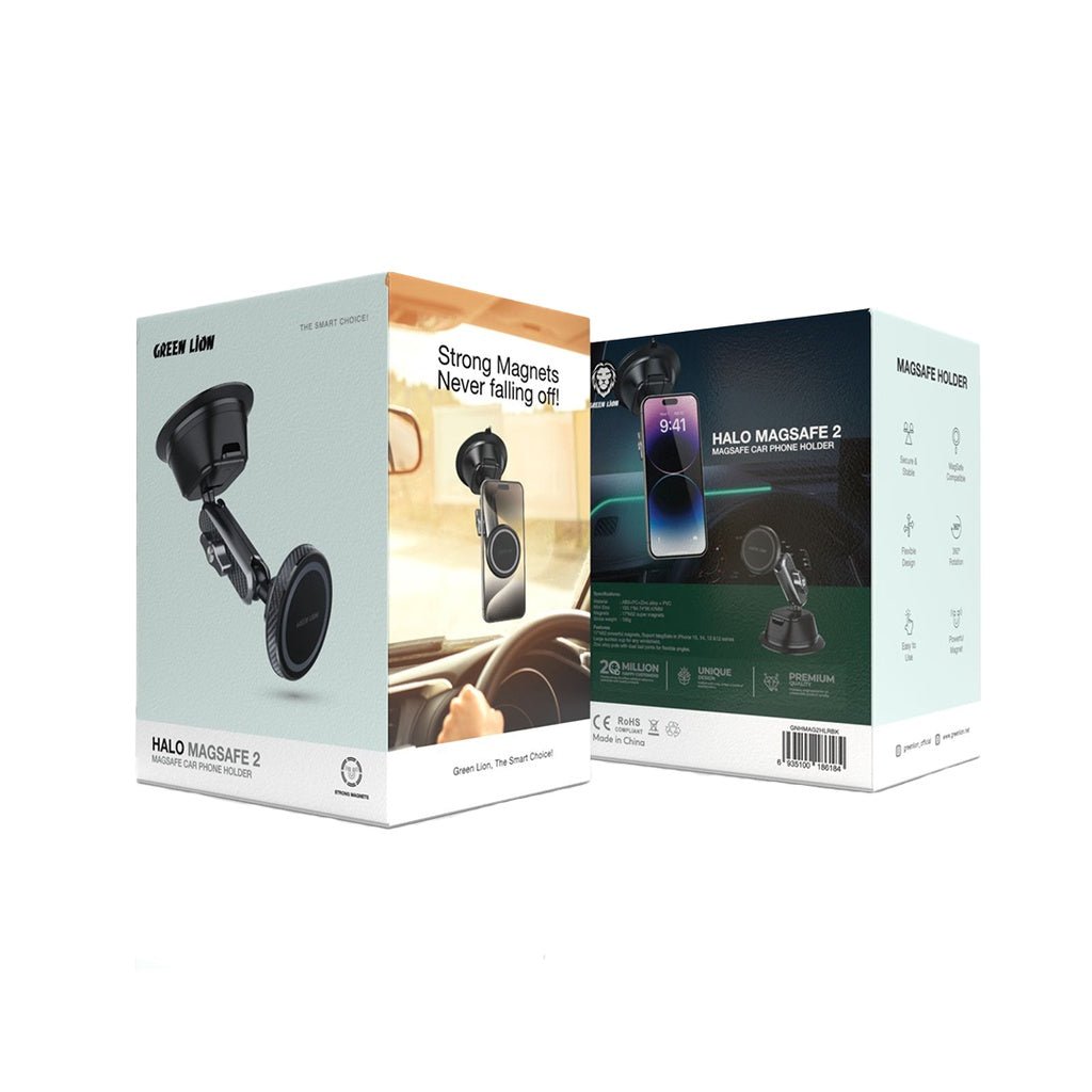 Green Lion Halo MagSafe 2 Car Phone Holder, Strong Magnets - Black - Al Kabayel Discount CentreGreen Lion Halo MagSafe 2 Car Phone Holder, Strong Magnets - BlackMobile AccessoriesGREEN LIONAl Kabayel Discount Centre
