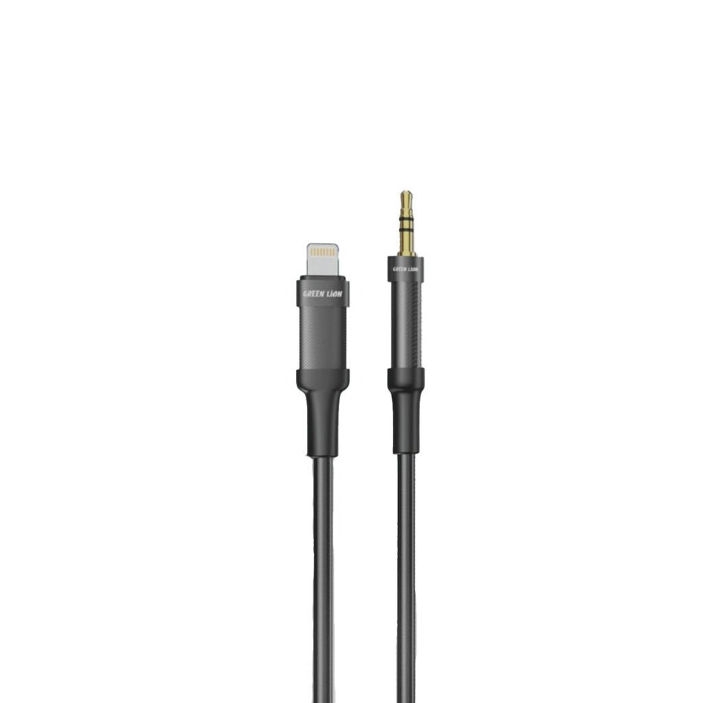 GREEN LION Lightning to AUX Braided 1meter Cable - Black - Al Kabayel Discount CentreGREEN LION Lightning to AUX Braided 1meter Cable - BlackCords & AdaptersGREEN LIONAl Kabayel Discount Centre