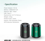 Green Lion Mini Bakhour 2 Incense Burner, Auto Off Feature, Type - C Charging, Compact & Portable, 10 - 15 Times Working Capacity, Accompanied by Fragrance, 2000mAh Battery (Green) - Al Kabayel Discount CentreGreen Lion Mini Bakhour 2 Incense Burner, Auto Off Feature, Type - C Charging, Compact & Portable, 10 - 15 Times Working Capacity, Accompanied by Fragrance, 2000mAh Battery (Green)Incense BurnerGREEN LIONAl Kabayel Discount Centre