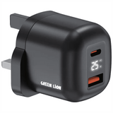 Green Lion Q - Series Uk Plug Gan Charger Usb - C&A Port Pd25W+ Qc3.0 with Real Time Display - Black - Al Kabayel Discount CentreGreen Lion Q - Series Uk Plug Gan Charger Usb - C&A Port Pd25W+ Qc3.0 with Real Time Display - BlackCords & AdaptersGREEN LIONAl Kabayel Discount Centre
