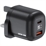 Green Lion Q - Series Uk Plug Gan Charger Usb - C&A Port Pd35W+ Qc3.0 with Real Time Display - Black - Al Kabayel Discount CentreGreen Lion Q - Series Uk Plug Gan Charger Usb - C&A Port Pd35W+ Qc3.0 with Real Time Display - BlackCords & AdaptersGREEN LIONAl Kabayel Discount Centre