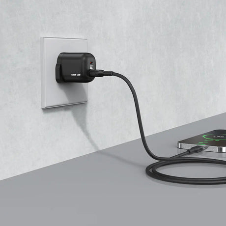 Green Lion Q - Series Uk Plug Gan Charger Usb - C&A Port Pd35W+ Qc3.0 with Real Time Display - Black - Al Kabayel Discount CentreGreen Lion Q - Series Uk Plug Gan Charger Usb - C&A Port Pd35W+ Qc3.0 with Real Time Display - BlackCords & AdaptersGREEN LIONAl Kabayel Discount Centre