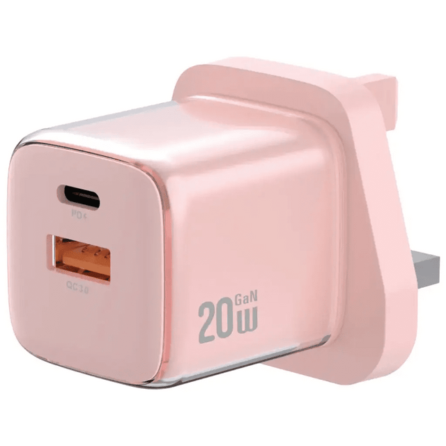 Green Lion Reva Dual Port Wall Charger 20W PD Fast Charge, QC 3.0 18W, Pink - Al Kabayel Discount CentreGreen Lion Reva Dual Port Wall Charger 20W PD Fast Charge, QC 3.0 18W, PinkCords & AdaptersGREEN LIONAl Kabayel Discount Centre