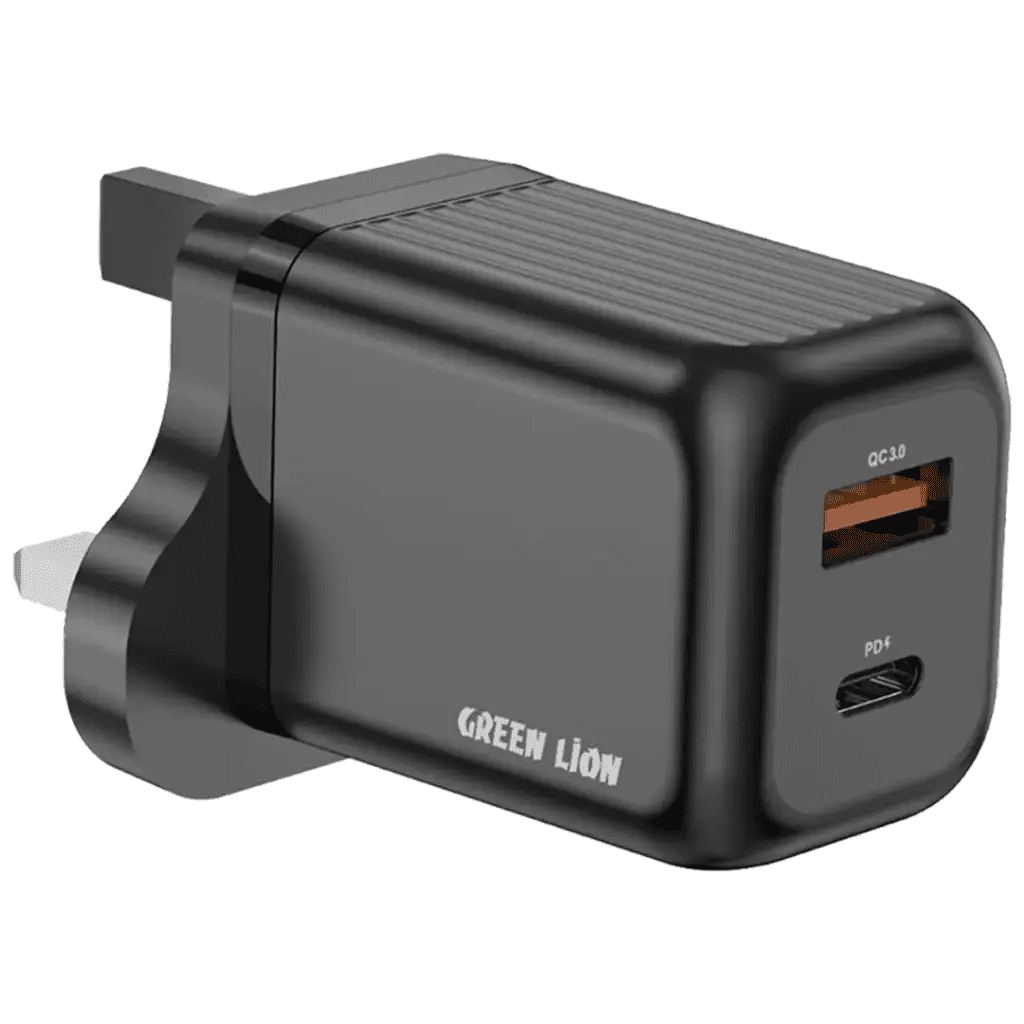 Green Lion Ultra Compact GaN 45W Wall Charger with 1m USB - C to USB - C Cable, QC3.0 Port - Black - Al Kabayel Discount CentreGreen Lion Ultra Compact GaN 45W Wall Charger with 1m USB - C to USB - C Cable, QC3.0 Port - BlackCords & AdaptersGREEN LIONAl Kabayel Discount Centre