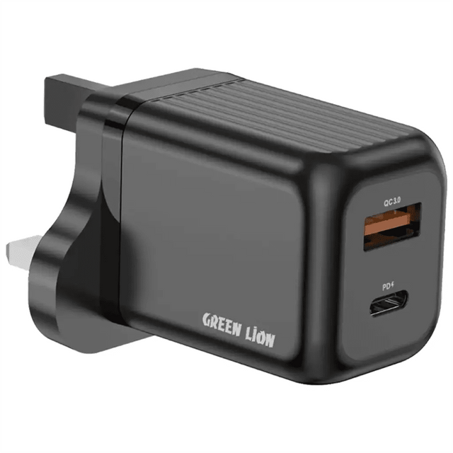 Green Lion Ultra Compact GaN 45W Wall Charger with 1m USB - C to USB - C Cable, QC3.0 Port - Black - Al Kabayel Discount CentreGreen Lion Ultra Compact GaN 45W Wall Charger with 1m USB - C to USB - C Cable, QC3.0 Port - BlackCords & AdaptersGREEN LIONAl Kabayel Discount Centre