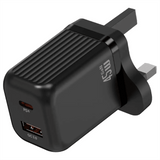 Green Lion Ultra Compact GaN 45W Wall Charger with 1m USB - C to USB - C Cable, QC3.0 Port - Black - Al Kabayel Discount CentreGreen Lion Ultra Compact GaN 45W Wall Charger with 1m USB - C to USB - C Cable, QC3.0 Port - BlackCords & AdaptersGREEN LIONAl Kabayel Discount Centre