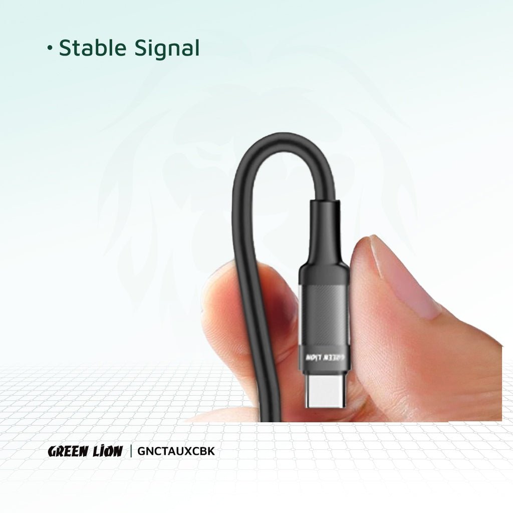 Green Lion USB - C to AUX Braided Cable 1M, Stable Signal, Durable Material, Copper Core, 10000 Bends Life Span, Wide Compatibility, Secure & Reliable - Black - Al Kabayel Discount CentreGreen Lion USB - C to AUX Braided Cable 1M, Stable Signal, Durable Material, Copper Core, 10000 Bends Life Span, Wide Compatibility, Secure & Reliable - BlackCords & AdaptersGREEN LIONAl Kabayel Discount Centre