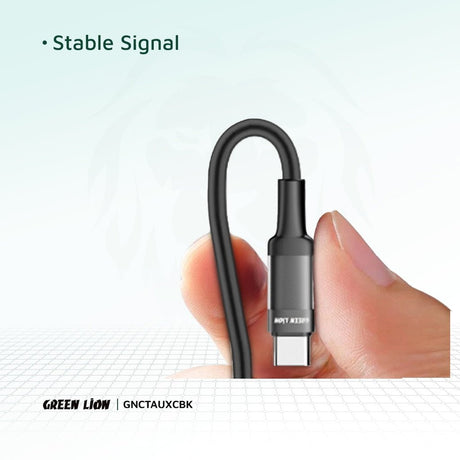 Green Lion USB - C to AUX Braided Cable 1M, Stable Signal, Durable Material, Copper Core, 10000 Bends Life Span, Wide Compatibility, Secure & Reliable - Black - Al Kabayel Discount CentreGreen Lion USB - C to AUX Braided Cable 1M, Stable Signal, Durable Material, Copper Core, 10000 Bends Life Span, Wide Compatibility, Secure & Reliable - BlackCords & AdaptersGREEN LIONAl Kabayel Discount Centre