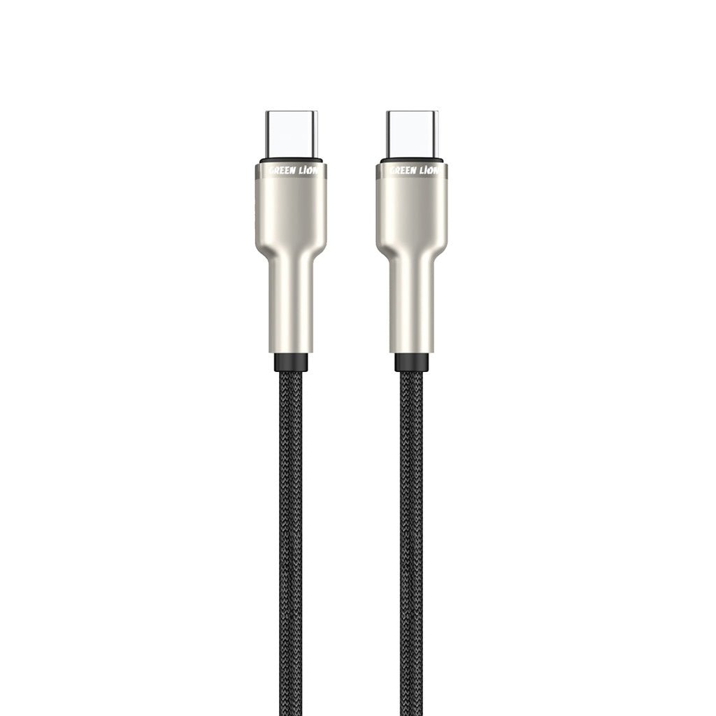 GREEN LION USB - C to USB - C Braided Cable 1meter - Black - Al Kabayel Discount CentreGREEN LION USB - C to USB - C Braided Cable 1meter - BlackCords & AdaptersGREEN LIONAl Kabayel Discount Centre