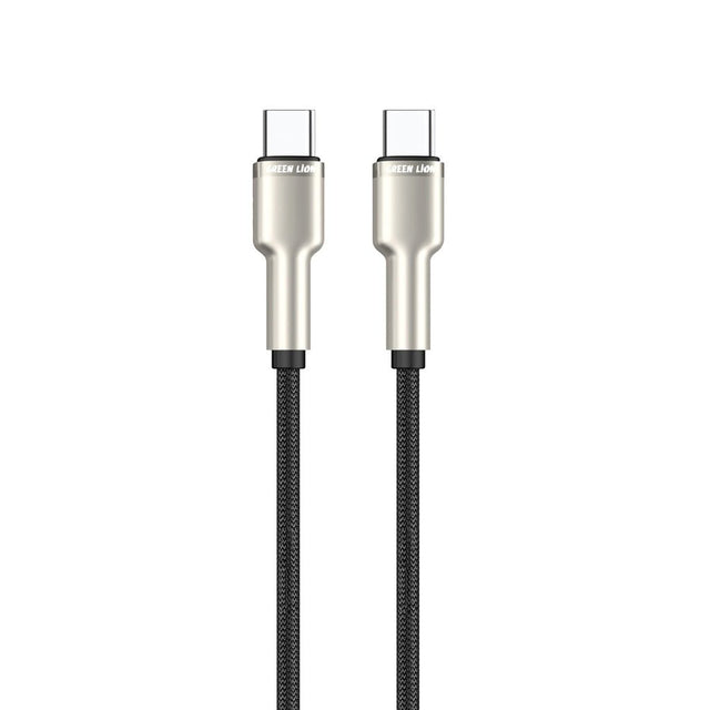 GREEN LION USB - C to USB - C Braided Cable 1meter - Black - Al Kabayel Discount CentreGREEN LION USB - C to USB - C Braided Cable 1meter - BlackCords & AdaptersGREEN LIONAl Kabayel Discount Centre