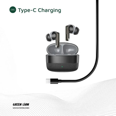 Green Lion Vancouver True Wireless Earbuds Silicone Case Included, V6.0 Bluetooth, Dual Mic ENC, 12Hrs with Case, Black - Al Kabayel Discount CentreGreen Lion Vancouver True Wireless Earbuds Silicone Case Included, V6.0 Bluetooth, Dual Mic ENC, 12Hrs with Case, BlackElectronic AppliancesGREEN LIONAl Kabayel Discount Centre