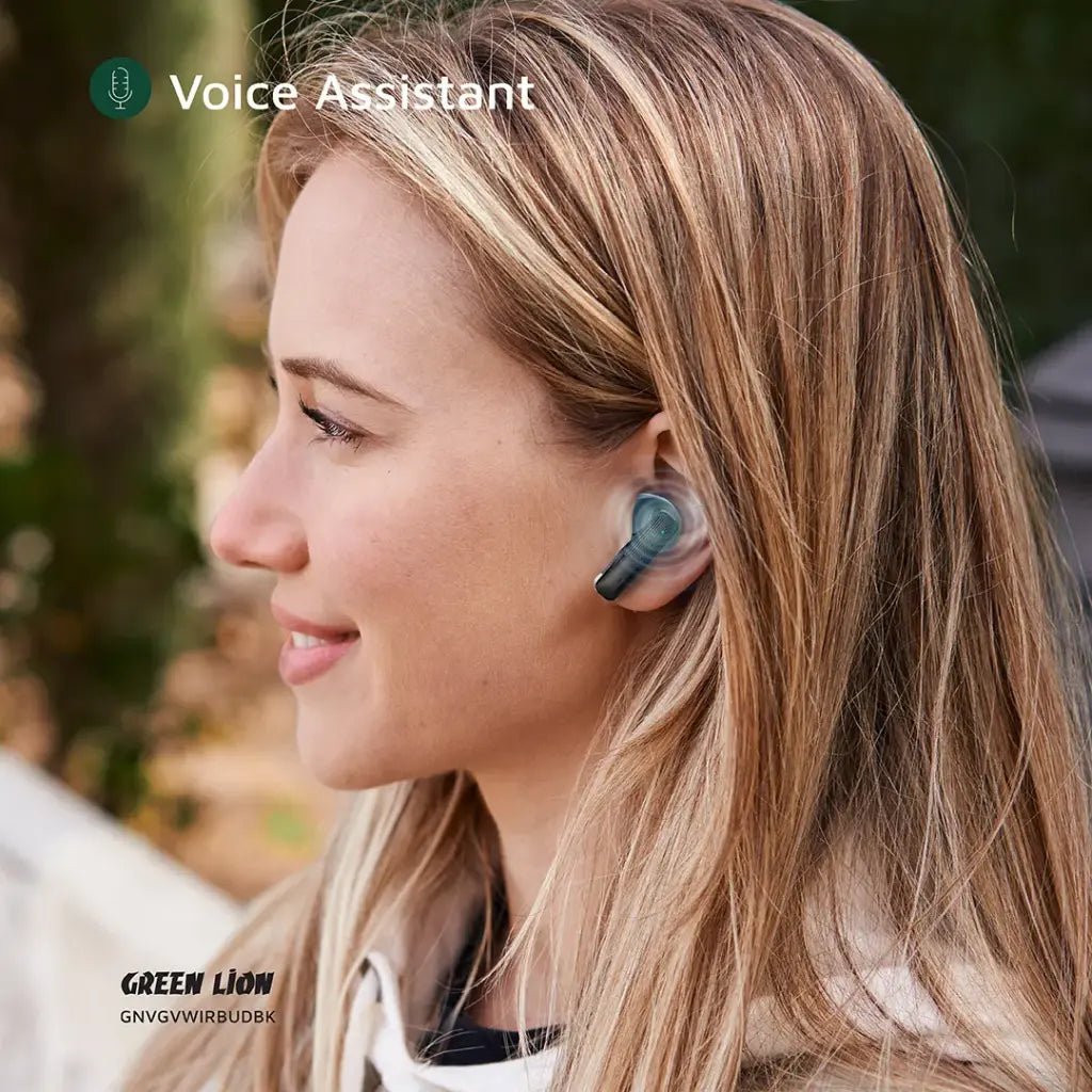 Green Lion Vancouver True Wireless Earbuds Silicone Case Included, V6.0 Bluetooth, Dual Mic ENC, 12Hrs with Case, Black - Al Kabayel Discount CentreGreen Lion Vancouver True Wireless Earbuds Silicone Case Included, V6.0 Bluetooth, Dual Mic ENC, 12Hrs with Case, BlackElectronic AppliancesGREEN LIONAl Kabayel Discount Centre