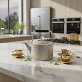 Grey & Gold Metal Kettle – 2 Litre | Elegant Crystal Lid Knob | Geometric Engraved Luxury Tea Kettle for Arabic Hospitality & Gifting - Al Kabayel Discount CentreGrey & Gold Metal Kettle – 2 Litre | Elegant Crystal Lid Knob | Geometric Engraved Luxury Tea Kettle for Arabic Hospitality & GiftingTea/Coffee PotsAKDCAl Kabayel Discount Centre