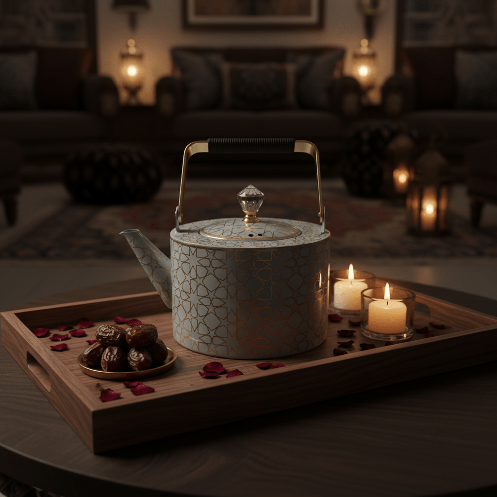 Grey & Gold Metal Kettle – 2 Litre | Elegant Crystal Lid Knob | Geometric Engraved Luxury Tea Kettle for Arabic Hospitality & Gifting - Al Kabayel Discount CentreGrey & Gold Metal Kettle – 2 Litre | Elegant Crystal Lid Knob | Geometric Engraved Luxury Tea Kettle for Arabic Hospitality & GiftingTea/Coffee PotsAKDCAl Kabayel Discount Centre