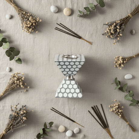 Grey & White Plastic-Coated Incense Burner - 17×12cm - Al Kabayel Discount CentreGrey & White Plastic-Coated Incense Burner - 17×12cmIncense BurnerAKDCAl Kabayel Discount Centre