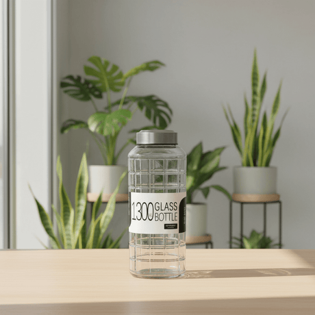 Grid Texture Glass Bottle - 1300ml - Al Kabayel Discount CentreGrid Texture Glass Bottle - 1300mlKitchen Utensils & GadgetsAKDCAl Kabayel Discount Centre