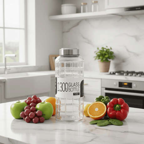 Grid Texture Glass Bottle - 1300ml - Al Kabayel Discount CentreGrid Texture Glass Bottle - 1300mlKitchen Utensils & GadgetsAKDCAl Kabayel Discount Centre