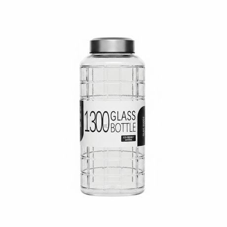 Grid Texture Glass Bottle - 1300ml - Al Kabayel Discount CentreGrid Texture Glass Bottle - 1300mlKitchen Utensils & GadgetsAKDCAl Kabayel Discount Centre