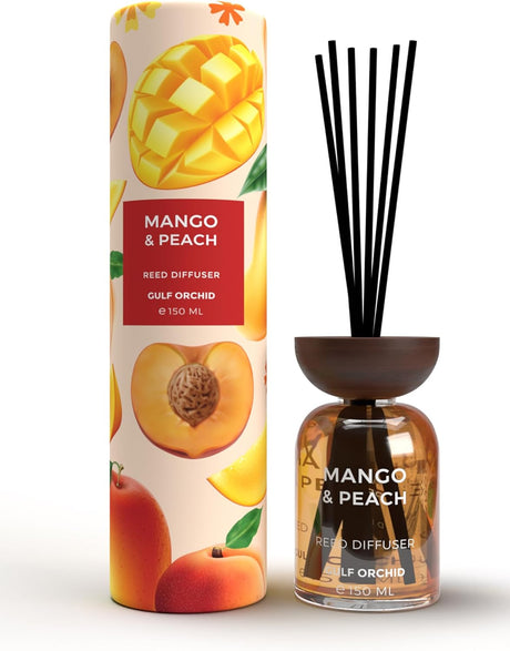 GULF ORCHID Reed Diffuser - Mango & Peach 150ml - Al Kabayel Discount CentreGULF ORCHID Reed Diffuser - Mango & Peach 150mlHome FragrancesGULF ORCHIDAl Kabayel Discount Centre