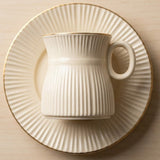 Hamid 12-Pcs Ceramic Cup & Saucer Set | 6 Cups + 6 Saucers | Light Cream with Gold Rim - Al Kabayel Discount CentreHamid 12-Pcs Ceramic Cup & Saucer Set | 6 Cups + 6 Saucers | Light Cream with Gold RimTea SetsHAMIDAl Kabayel Discount Centre