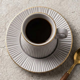 Hamid 12-Piece Ceramic Cup & Saucer Set – Light Gray with Gold Rim | 6 Cups & 6 Saucers - Al Kabayel Discount CentreHamid 12-Piece Ceramic Cup & Saucer Set – Light Gray with Gold Rim | 6 Cups & 6 SaucersTea SetsHAMIDAl Kabayel Discount Centre