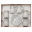 Hamid 12-Piece Ceramic Cup & Saucer Set – Light Gray with Gold Rim | 6 Cups & 6 Saucers - Al Kabayel Discount CentreHamid 12-Piece Ceramic Cup & Saucer Set – Light Gray with Gold Rim | 6 Cups & 6 SaucersTea SetsHAMIDAl Kabayel Discount Centre