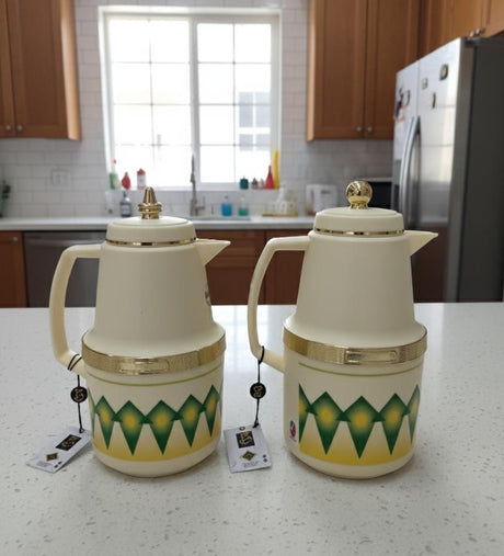 Hamid Double Set Vacuum Flask 0.7L & 1.0L – Premium Cream with Gold Accent Design for Stylish Beverage Serving - Al Kabayel Discount CentreHamid Double Set Vacuum Flask 0.7L & 1.0L – Premium Cream with Gold Accent Design for Stylish Beverage ServingThermosHAMIDAl Kabayel Discount Centre