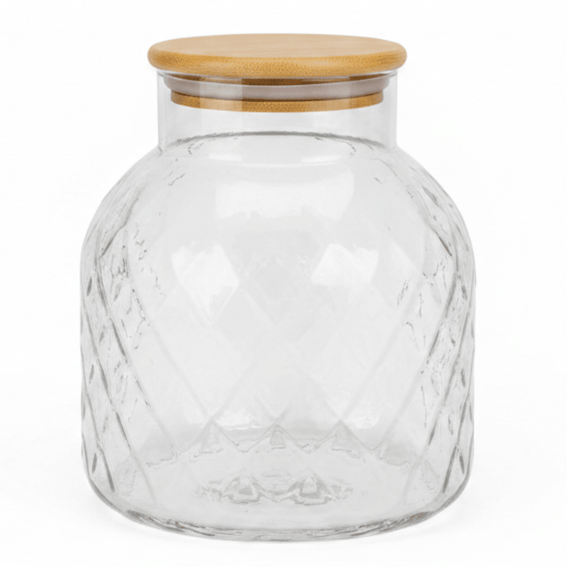 Hamid Glass Canister with Wooden Lid - 1500ml - Al Kabayel Discount CentreHamid Glass Canister with Wooden Lid - 1500mlJars & Food SaversHAMIDAl Kabayel Discount Centre