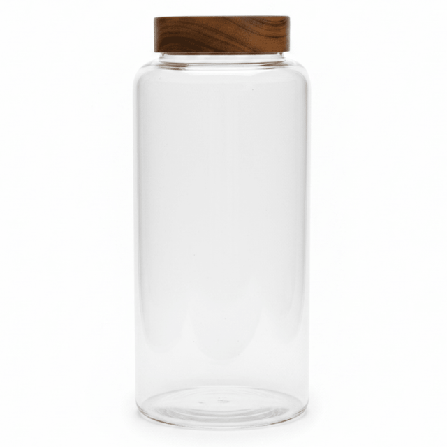 Hamid Glass Canister with Wooden Lid — 3300ml - Al Kabayel Discount CentreHamid Glass Canister with Wooden Lid — 3300mlJars & Food SaversHAMIDAl Kabayel Discount Centre