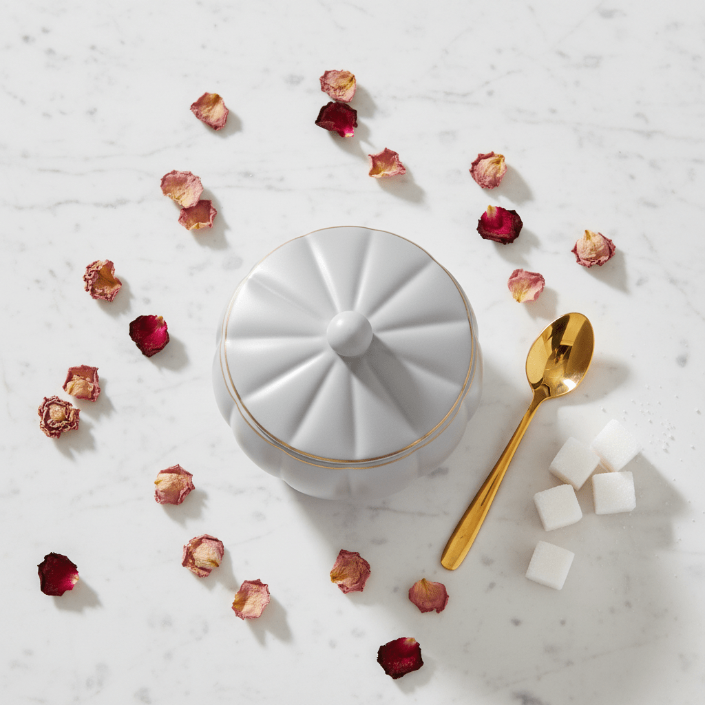 Hamid Grey Ceramic Candy Bowl with Lid | 3.5 Inch | Gold Rim Accent - Al Kabayel Discount CentreHamid Grey Ceramic Candy Bowl with Lid | 3.5 Inch | Gold Rim AccentJars & Food SaversHAMIDAl Kabayel Discount Centre