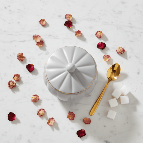 Hamid Grey Ceramic Candy Bowl with Lid | 3.5 Inch | Gold Rim Accent - Al Kabayel Discount CentreHamid Grey Ceramic Candy Bowl with Lid | 3.5 Inch | Gold Rim AccentJars & Food SaversHAMIDAl Kabayel Discount Centre