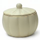 Hamid Light Yellow Ceramic Candy Bowl with Lid | 3.5 Inch | Gold Rim Accent - Al Kabayel Discount CentreHamid Light Yellow Ceramic Candy Bowl with Lid | 3.5 Inch | Gold Rim AccentJars & Food SaversHAMIDAl Kabayel Discount Centre