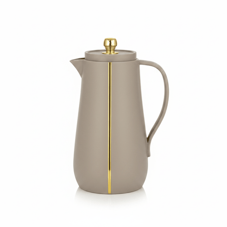 Hamid Warm Taupe with Gold Accent Vacuum Flask -1 Litre - Al Kabayel Discount CentreHamid Warm Taupe with Gold Accent Vacuum Flask -1 LitreThermosHAMIDAl Kabayel Discount Centre