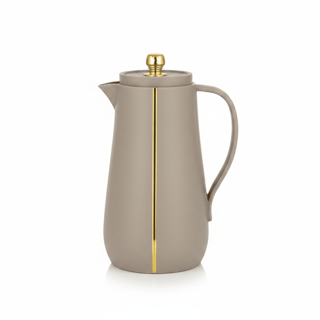 Hamid Warm Taupe with Gold Accent Vacuum Flask -1 Litre - Al Kabayel Discount CentreHamid Warm Taupe with Gold Accent Vacuum Flask -1 LitreThermosHAMIDAl Kabayel Discount Centre