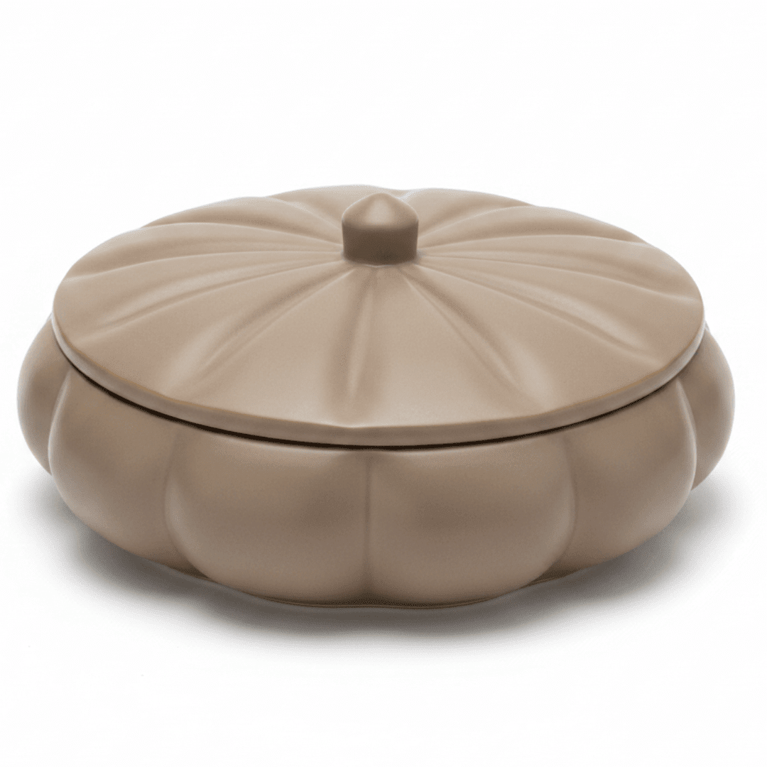 Hamid White Ceramic Candy Box with Lid | Scalloped Petal Design | 10.25cm - Al Kabayel Discount CentreHamid White Ceramic Candy Box with Lid | Scalloped Petal Design | 10.25cmJars & Food SaversHAMIDAl Kabayel Discount Centre
