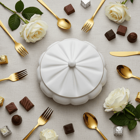 Hamid White Ceramic Candy Box with Lid | Scalloped Petal Design | 10.25cm - Al Kabayel Discount CentreHamid White Ceramic Candy Box with Lid | Scalloped Petal Design | 10.25cmJars & Food SaversHAMIDAl Kabayel Discount Centre