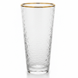 Hammered Glass Tumbler with Gold Rim | 350ml | Crystal Clear Drinkware - Al Kabayel Discount CentreHammered Glass Tumbler with Gold Rim | 350ml | Crystal Clear DrinkwareTumblersAKDCAl Kabayel Discount Centre