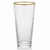 Hammered Glass Tumbler with Gold Rim | 350ml | Crystal Clear Drinkware - Al Kabayel Discount CentreHammered Glass Tumbler with Gold Rim | 350ml | Crystal Clear DrinkwareTumblersAKDCAl Kabayel Discount Centre