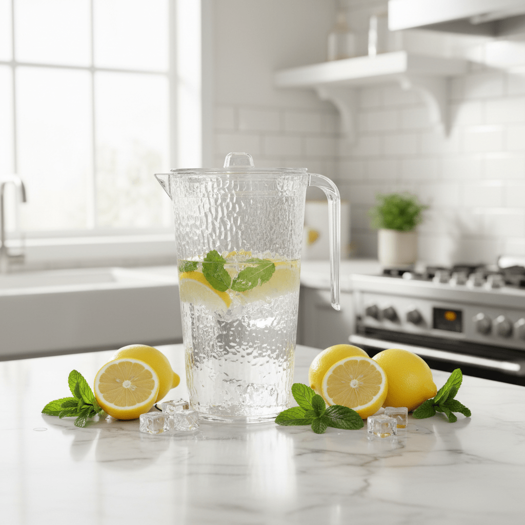 Hammered Texture Premium Acrylic Water Jug with Modern Textured Finish – 1.7 Litre - Al Kabayel Discount CentreHammered Texture Premium Acrylic Water Jug with Modern Textured Finish – 1.7 LitreJugsAKDCAl Kabayel Discount Centre