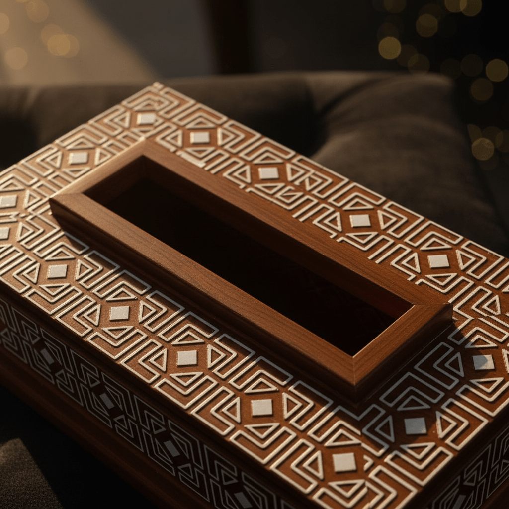 Handcrafted Arabic Geometric Wooden Tissue Box | Brown | 23×12cm - Al Kabayel Discount CentreHandcrafted Arabic Geometric Wooden Tissue Box | Brown | 23×12cmNapkin Holders & Tissue BoxAKDCAl Kabayel Discount Centre