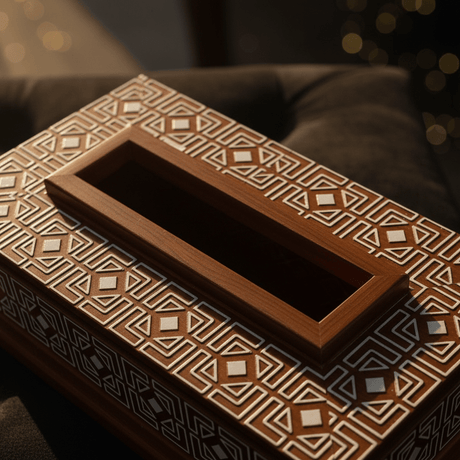 Handcrafted Arabic Geometric Wooden Tissue Box | Brown | 23×12cm - Al Kabayel Discount CentreHandcrafted Arabic Geometric Wooden Tissue Box | Brown | 23×12cmNapkin Holders & Tissue BoxAKDCAl Kabayel Discount Centre