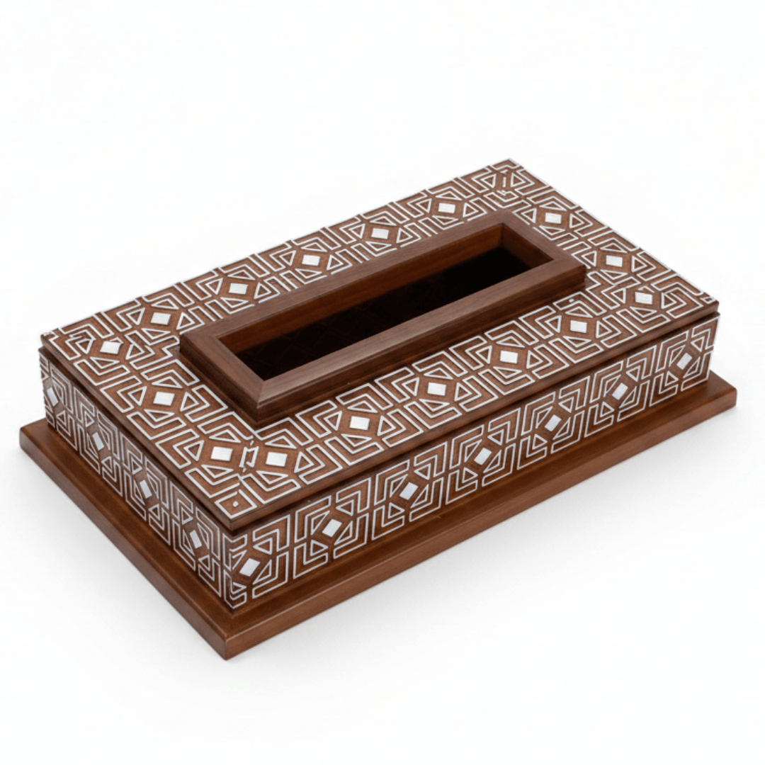 Handcrafted Arabic Geometric Wooden Tissue Box | Brown | 23×12cm - Al Kabayel Discount CentreHandcrafted Arabic Geometric Wooden Tissue Box | Brown | 23×12cmNapkin Holders & Tissue BoxAKDCAl Kabayel Discount Centre