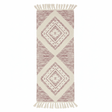 Handcrafted Boho Moroccan Diamond Geometric Runner Carpet | 50% Cotton 50% Polyester | 60×180cm | Cream & Dusty Rose | Tasseled Fringe | Living Room, Bedroom & Hallway - Al Kabayel Discount CentreHandcrafted Boho Moroccan Diamond Geometric Runner Carpet | 50% Cotton 50% Polyester | 60×180cm | Cream & Dusty Rose | Tasseled Fringe | Living Room, Bedroom & HallwayDoormatsAKDCAl Kabayel Discount Centre