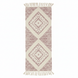 Handcrafted Boho Moroccan Diamond Geometric Runner Carpet | 50% Cotton 50% Polyester | 60×180cm | Cream & Dusty Rose | Tasseled Fringe | Living Room, Bedroom & Hallway - Al Kabayel Discount CentreHandcrafted Boho Moroccan Diamond Geometric Runner Carpet | 50% Cotton 50% Polyester | 60×180cm | Cream & Dusty Rose | Tasseled Fringe | Living Room, Bedroom & HallwayDoormatsAKDCAl Kabayel Discount Centre