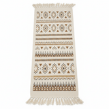 Handcrafted Moroccan Berber Flat Weave Runner Carpet | Geometric Tribal Pattern | 50% Cotton 50% Polyester | 60×180 cm | Cream White with Brown & Gold Motifs - Al Kabayel Discount CentreHandcrafted Moroccan Berber Flat Weave Runner Carpet | Geometric Tribal Pattern | 50% Cotton 50% Polyester | 60×180 cm | Cream White with Brown & Gold MotifsDoormatsAKDCAl Kabayel Discount Centre