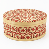 Handwoven Round Bamboo Rattan Storage Box with Lid | Geometric Patterned Decorative Basket | 25cm | - Al Kabayel Discount CentreHandwoven Round Bamboo Rattan Storage Box with Lid | Geometric Patterned Decorative Basket | 25cm |RattansAKDCAl Kabayel Discount Centre