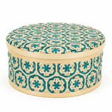 Handwoven Round Bamboo Rattan Storage Box with Lid | Geometric Patterned Decorative Basket | 25cm | - Al Kabayel Discount CentreHandwoven Round Bamboo Rattan Storage Box with Lid | Geometric Patterned Decorative Basket | 25cm |RattansAKDCAl Kabayel Discount Centre