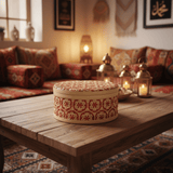 Handwoven Round Bamboo Rattan Storage Box with Lid | Geometric Patterned Decorative Basket | 25cm | - Al Kabayel Discount CentreHandwoven Round Bamboo Rattan Storage Box with Lid | Geometric Patterned Decorative Basket | 25cm |RattansAKDCAl Kabayel Discount Centre